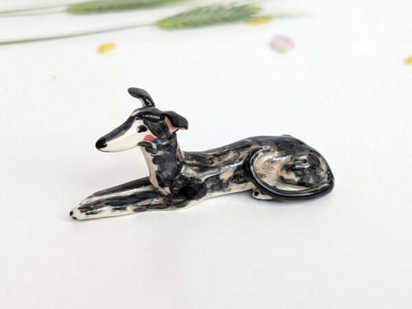 greyhound porcelain figurine custom order