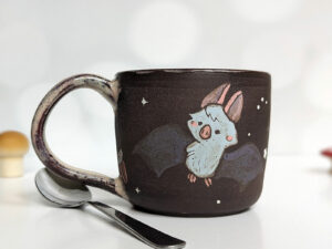 handmade bat mug cute