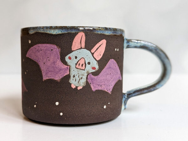 handmade bat mug cute