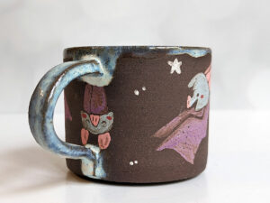 handmade bat mug cute