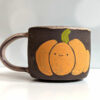 cute pumpkin mug handmade by kness