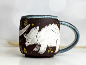 dinosaur mug handmade