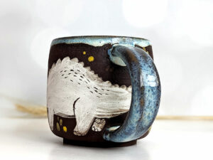 dinosaur mug handmade