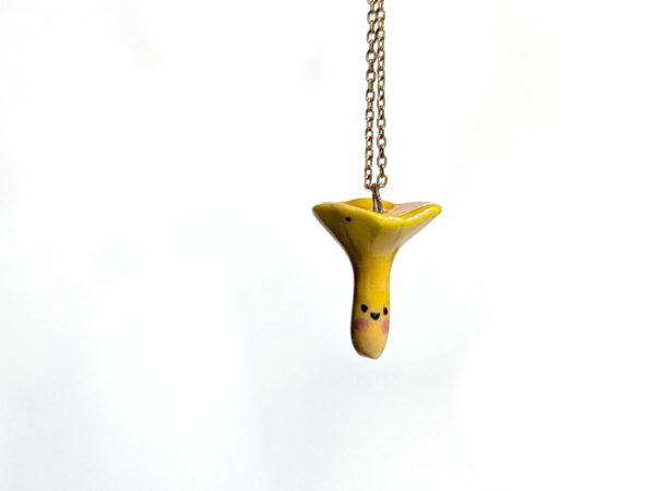 chanterelle porcelain pendant