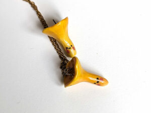 chanterelle porcelain pendant