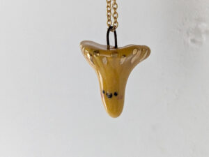 chanterelle porcelain pendant