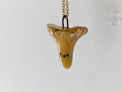 chanterelle porcelain pendant