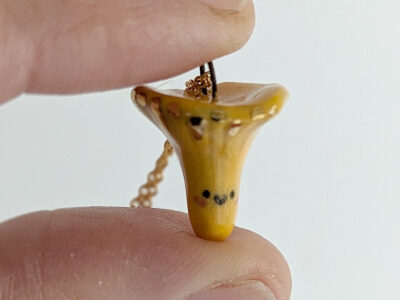 chanterelle porcelain pendant