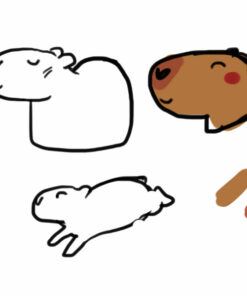 {Custom Pre-order} Capybara Earrings + Manta Ray Pendant