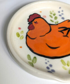 spoon rest red hen
