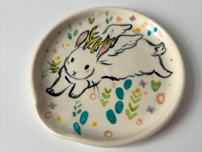 Porcelain Spoon Rest : Jackalope - Image 3