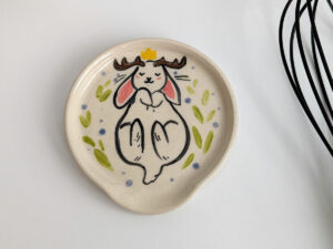 jackalope porcelain spoon rest