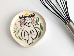 jackalope porcelain spoon rest