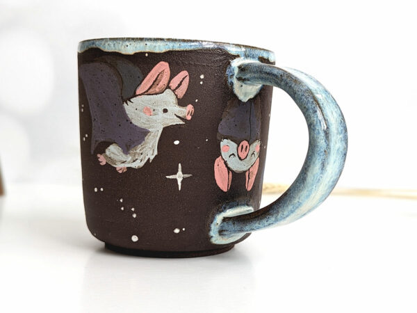 handmade bat mug cute