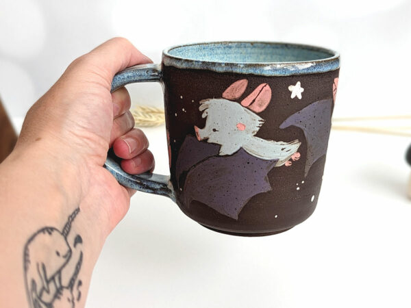 handmade bat mug cute