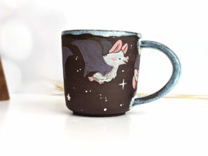 handmade bat mug cute