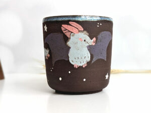handmade bat mug cute
