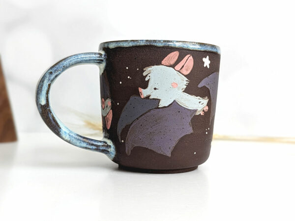 handmade bat mug cute