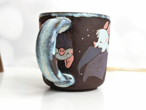 handmade bat mug cute