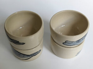 tumbler grey seal ceramic handmade