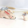 porcelain figurine bunny family