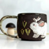 cute handmade jackalope mug