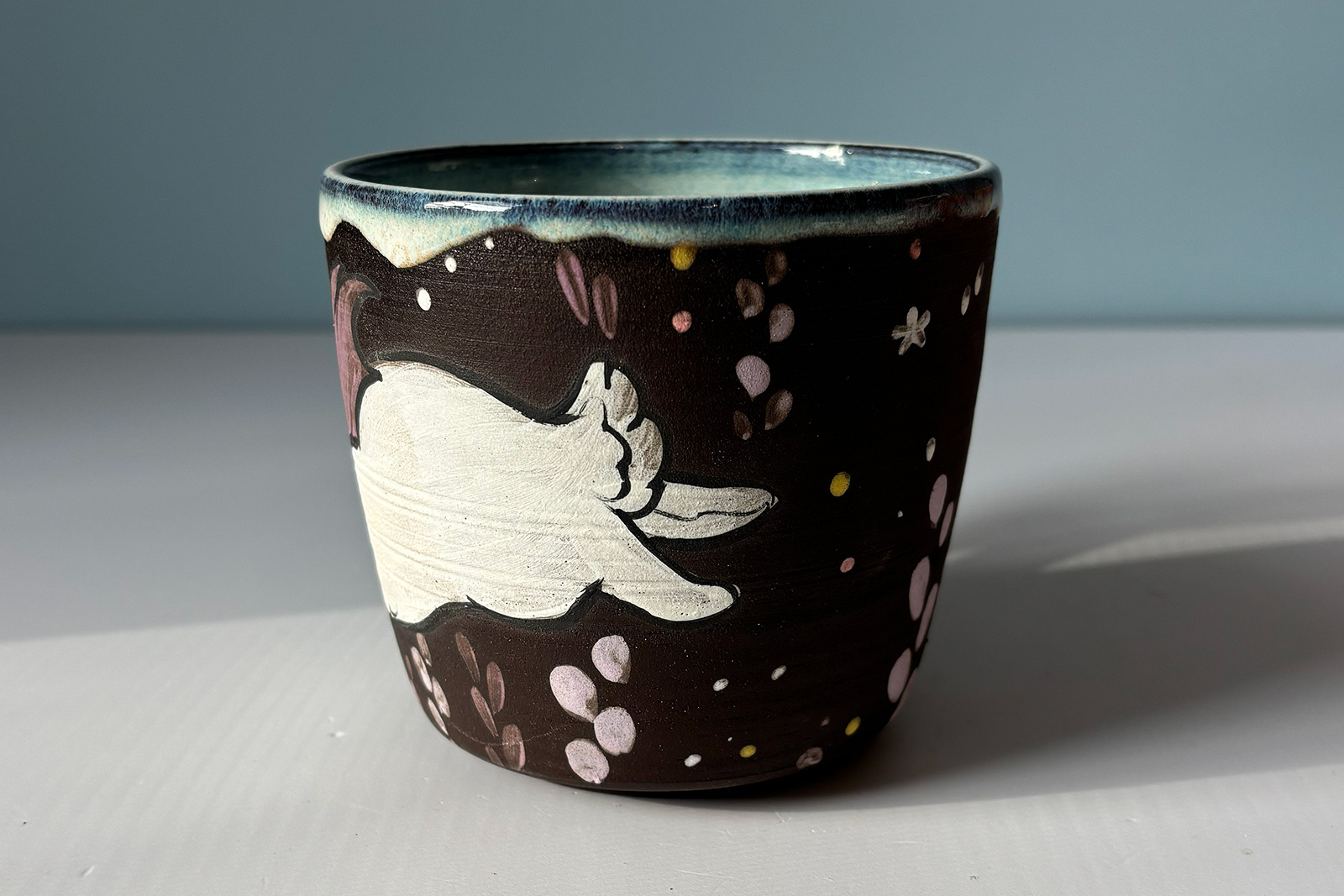 Mug - Black Stoneware : Jackalope - Image 2