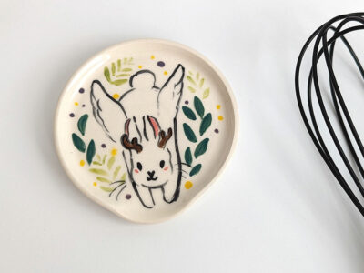 Spoon Rest - winged jackalope