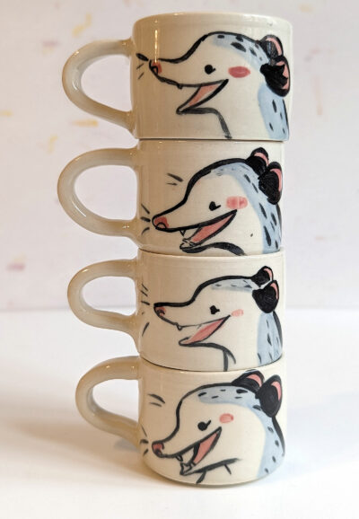espresso cup - opossum