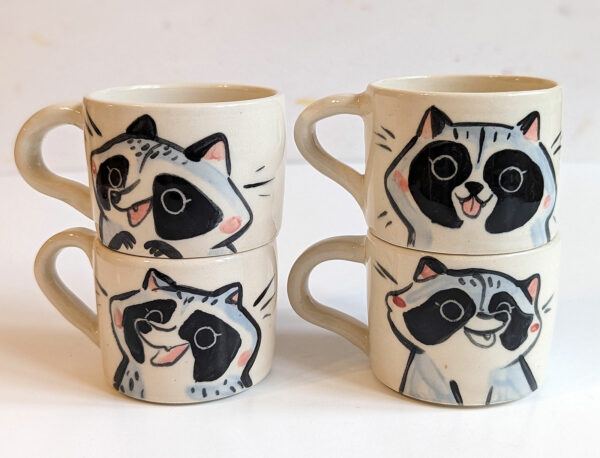 espresso cup - raccoon