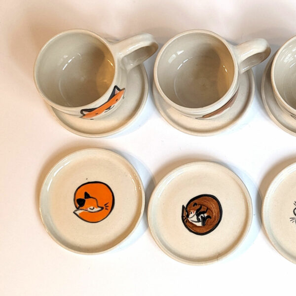 espresso cup handmade cute animals