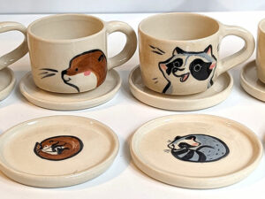 espresso cup handmade cute animals