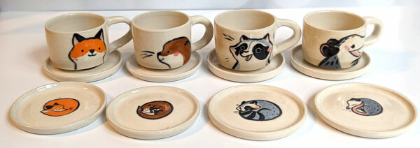 espresso cup handmade cute animals