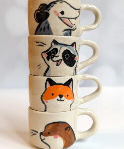espresso cup handmade cute animals