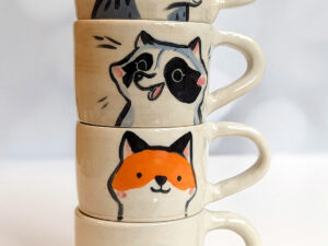 espresso cup handmade cute animals