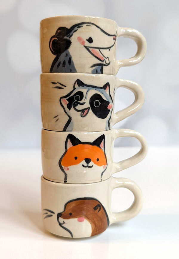 espresso cup handmade cute animals