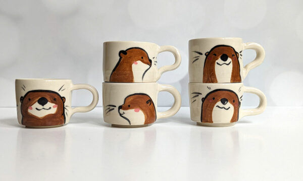 espresso cup handmade cute animals