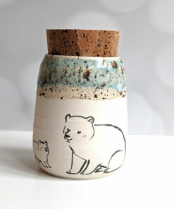 cork lid bear jar