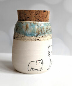 cork lid bear jar