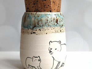 cork lid bear jar