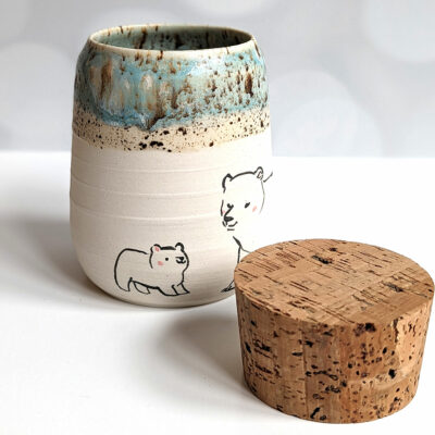 cork lid bear jar