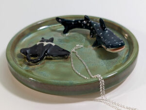 whale shark and ray jewelry dish