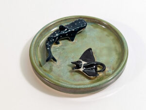 whale shark and ray jewelry dish
