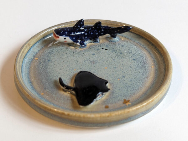 whale shark and ray jewelry dish