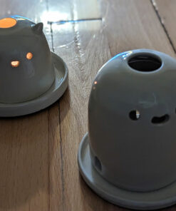 stoneware lantern cat ghost