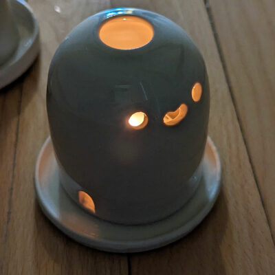 stoneware lantern cute ghost