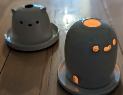 stoneware lantern cute ghost