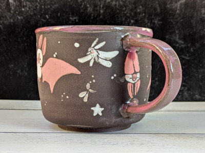 Mug Noir - Chauves Souris Roses – Image 5