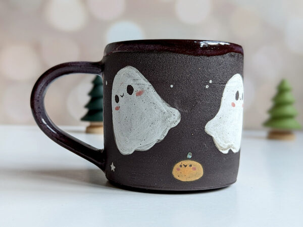 pumpkin ghost mug