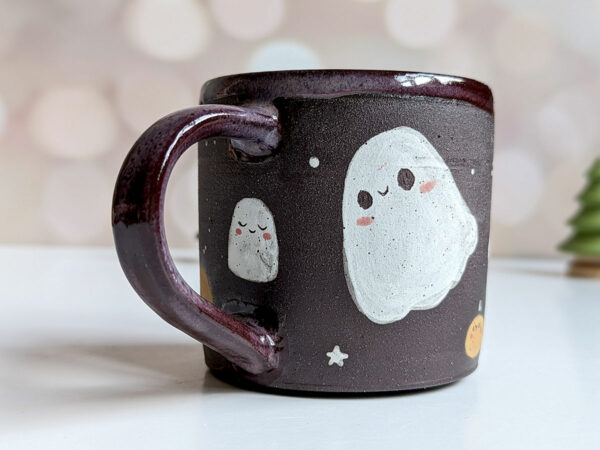 pumpkin ghost mug